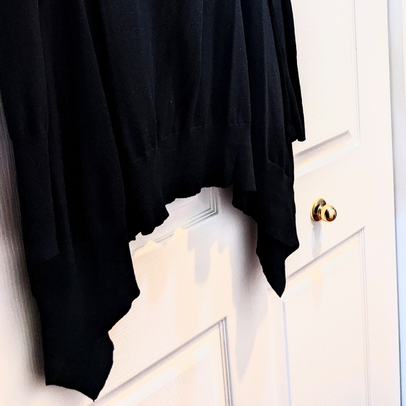 Zara Like New, Neutral Black Cozy Knit Open Waterfall / Duster Cardigan. S. HP! - Picture 5 of 10